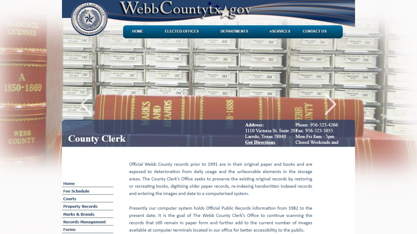 Records Management - Webb County, Texas